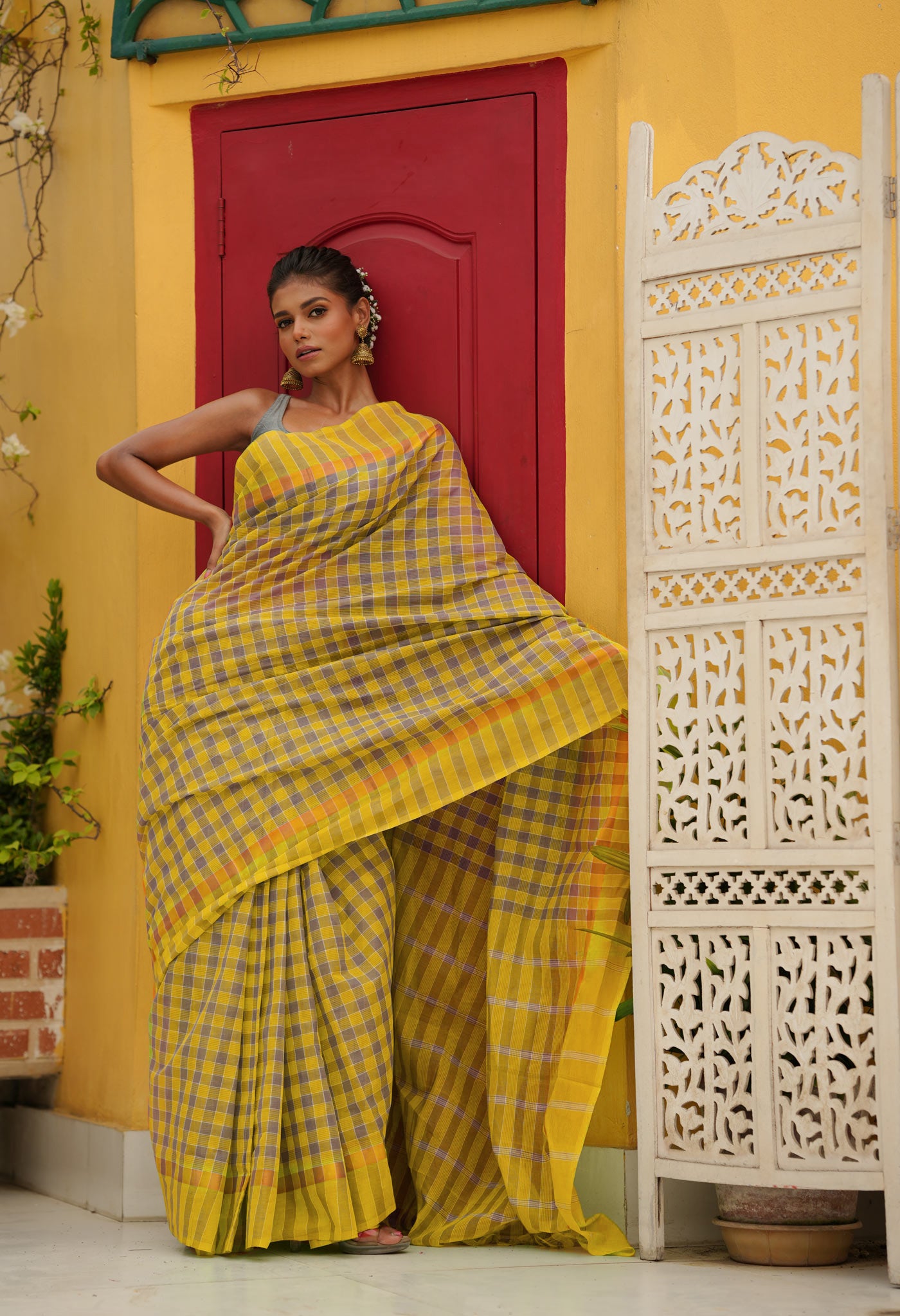 Multi Pure Mangalagiri Cotton Saree