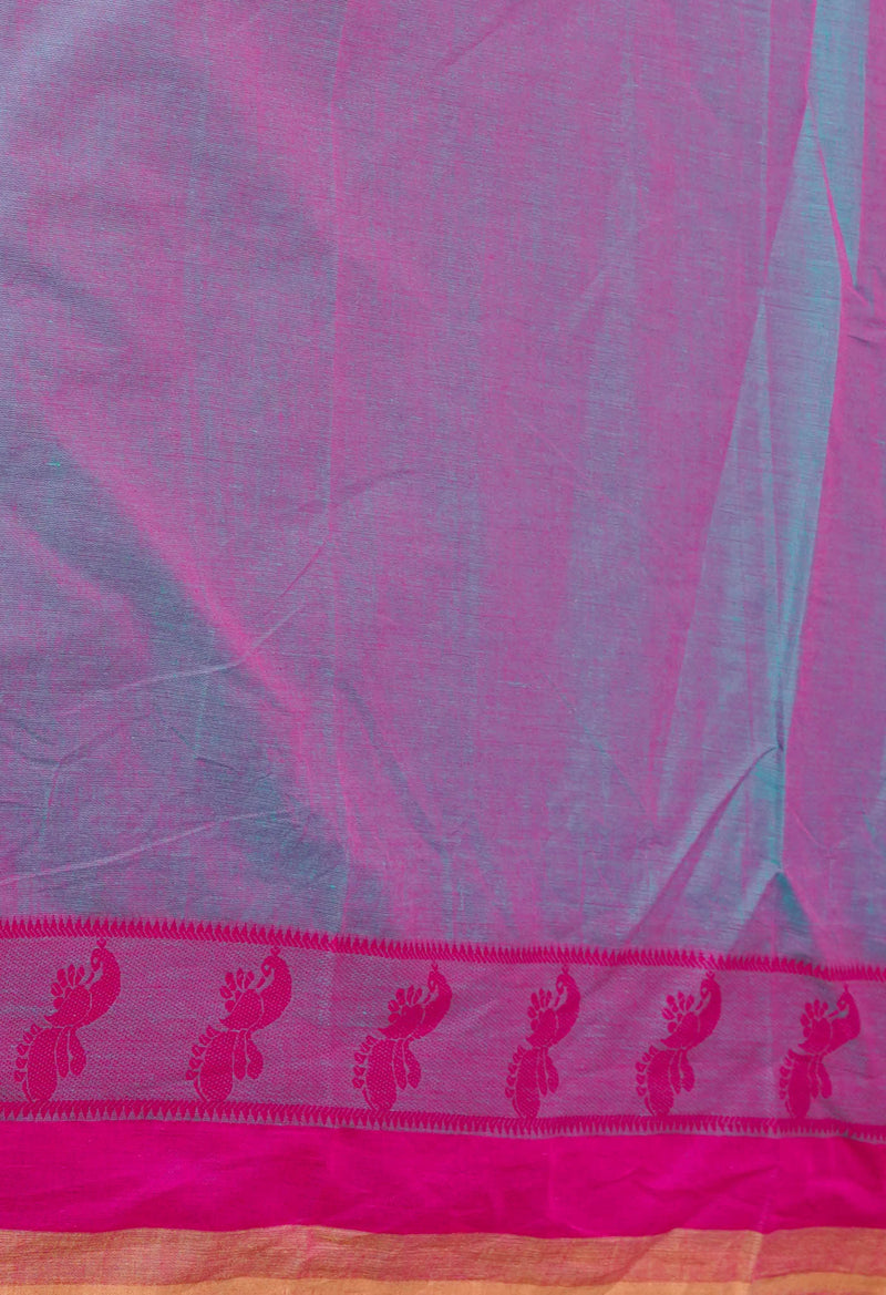 Blue Pure Handloom Pavani Chettinad Cotton Saree-UNM71828