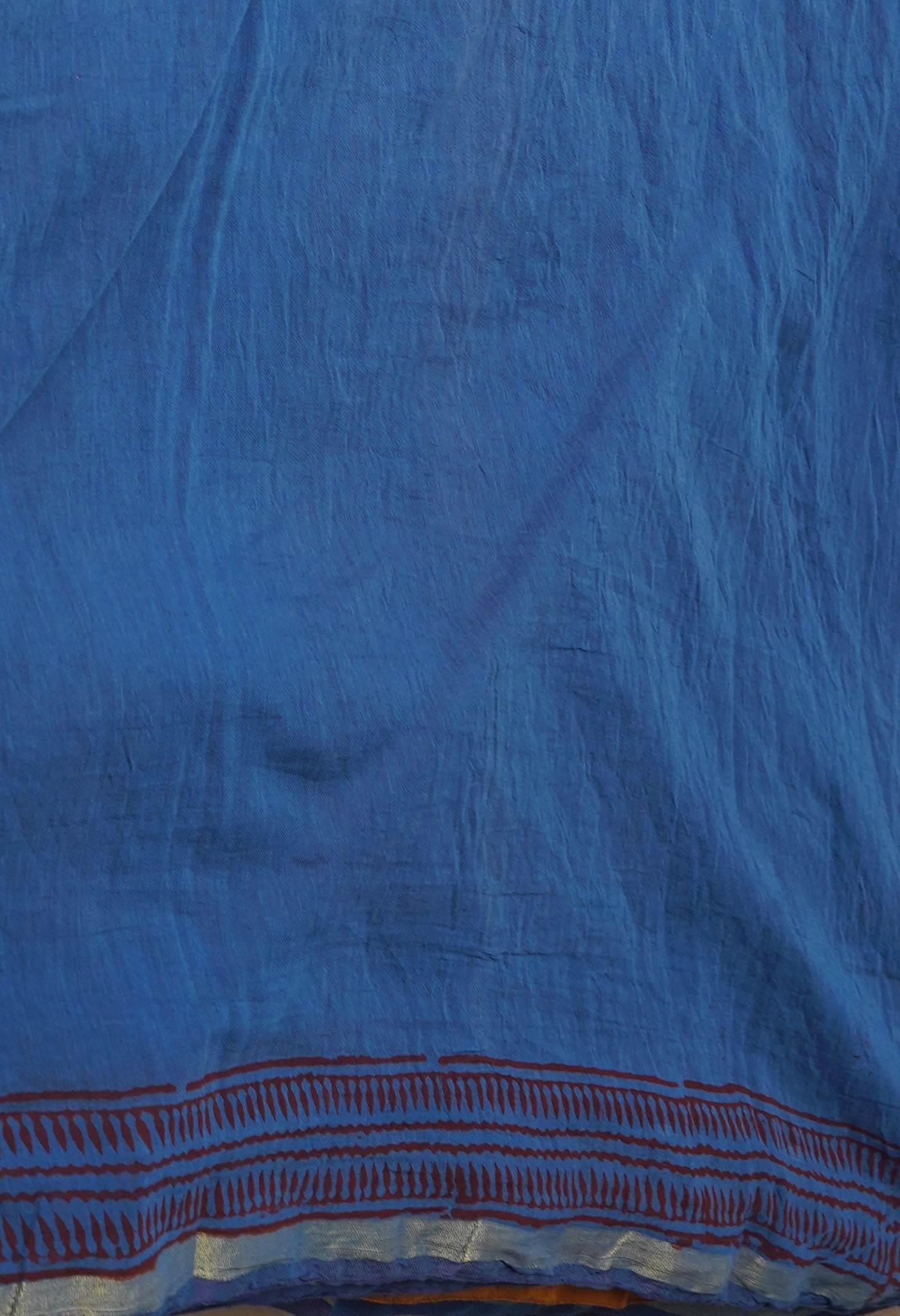 Blue  Art Chanderi Bagh Printed Cotton Saree-UNM72007