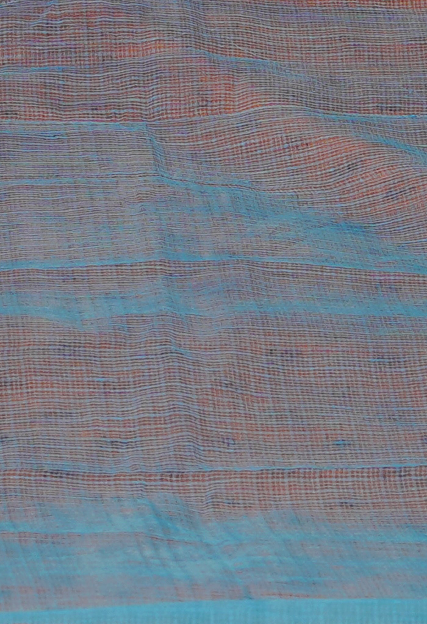 Orange Pure  Block Printed Kota Cotton Saree-UNM72058