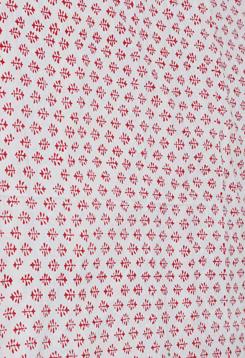 White Pure  Block Printed Superfine Mulmul  Cotton Saree-UNM72572