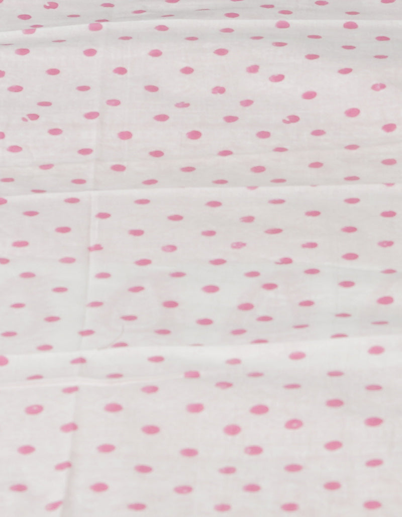 Pink Pure  Block Printed Superfine Mulmul  Cotton Saree-UNM72604