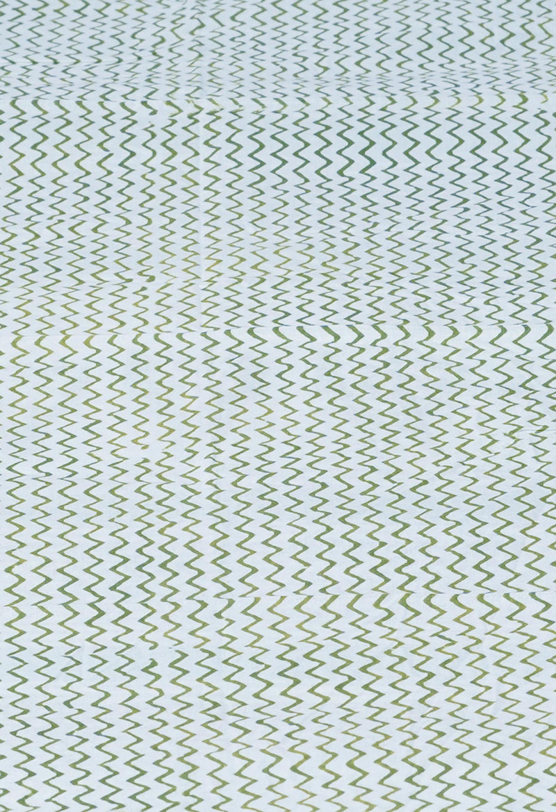 Green Pure  Block Printed Superfine Mulmul  Cotton Saree-UNM72618