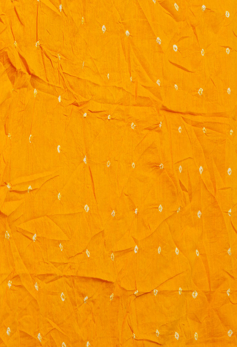 Maroon-Yellow Pure  Bandhani Cotton Saree-UNM72645