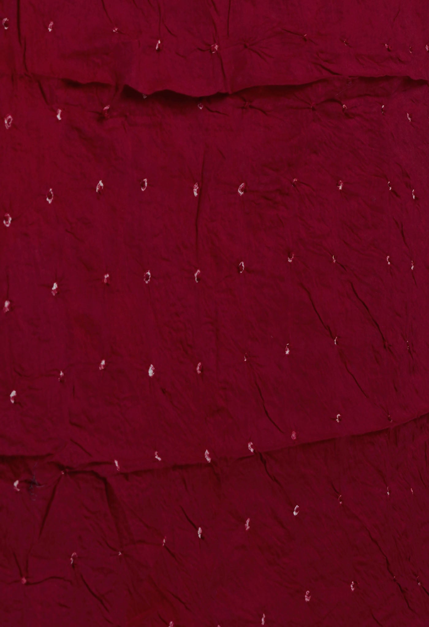 Ecru Brown-Maroon Pure  Bandhani Cotton Saree-UNM72648
