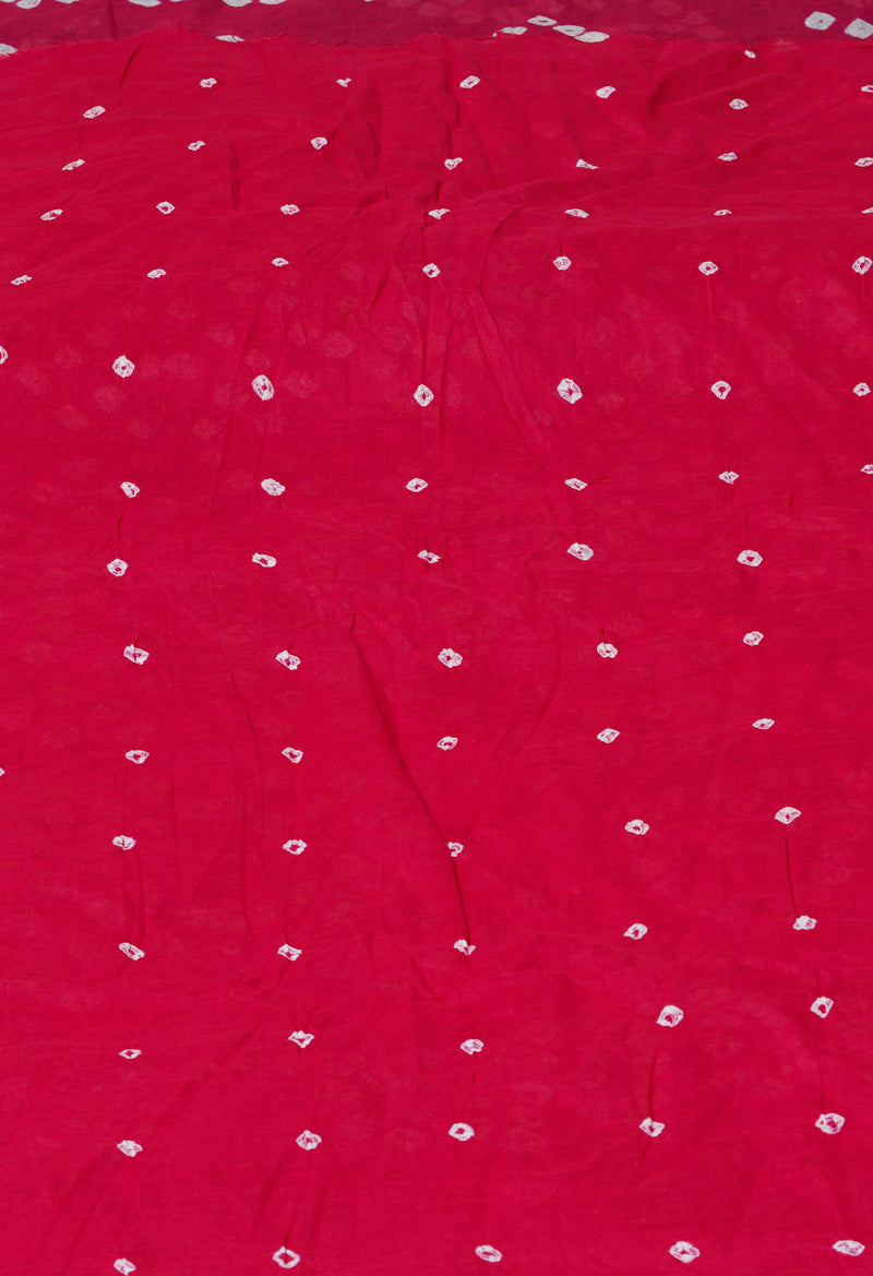 Navy Blue-Pink Pure  Bandhani Cotton Saree-UNM72655-DAMAGE