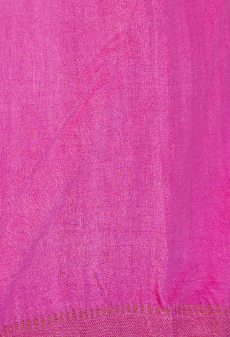 Baby Pink  Chanderi Sico Saree-UNM72868