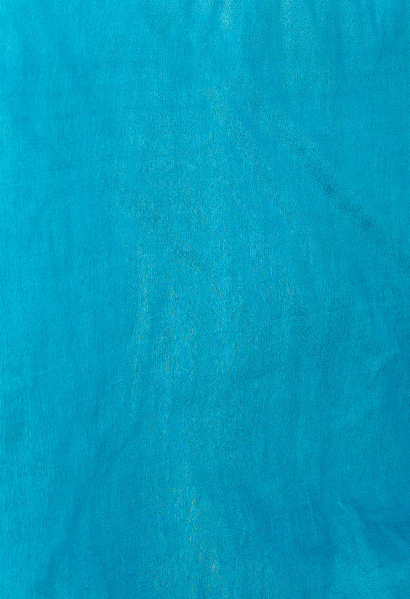 Blue  Chanderi Sico Saree-UNM72875