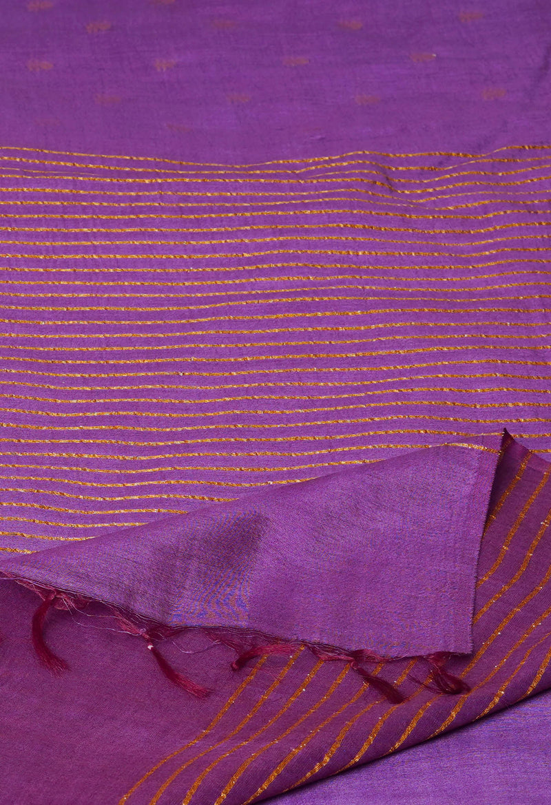 Purple  Chanderi Sico Saree-UNM72880