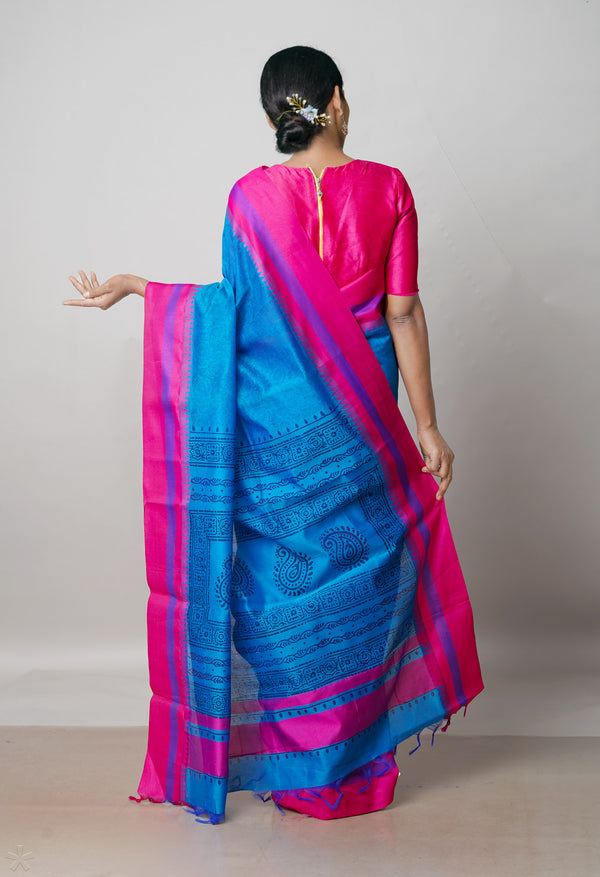 Blue  Summer Bangalore Sico Saree-UNM73012