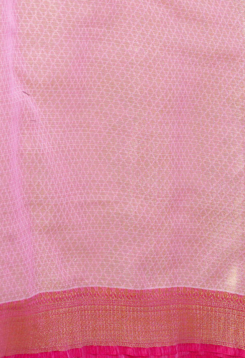 Pink Pure  Banarasi Kota Cotton Saree-UNM73058