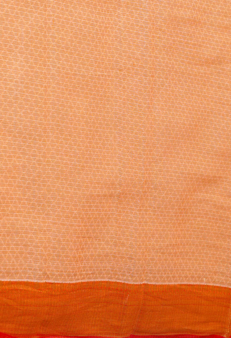 Orange Pure  Banarasi Kota Cotton Saree-UNM73059