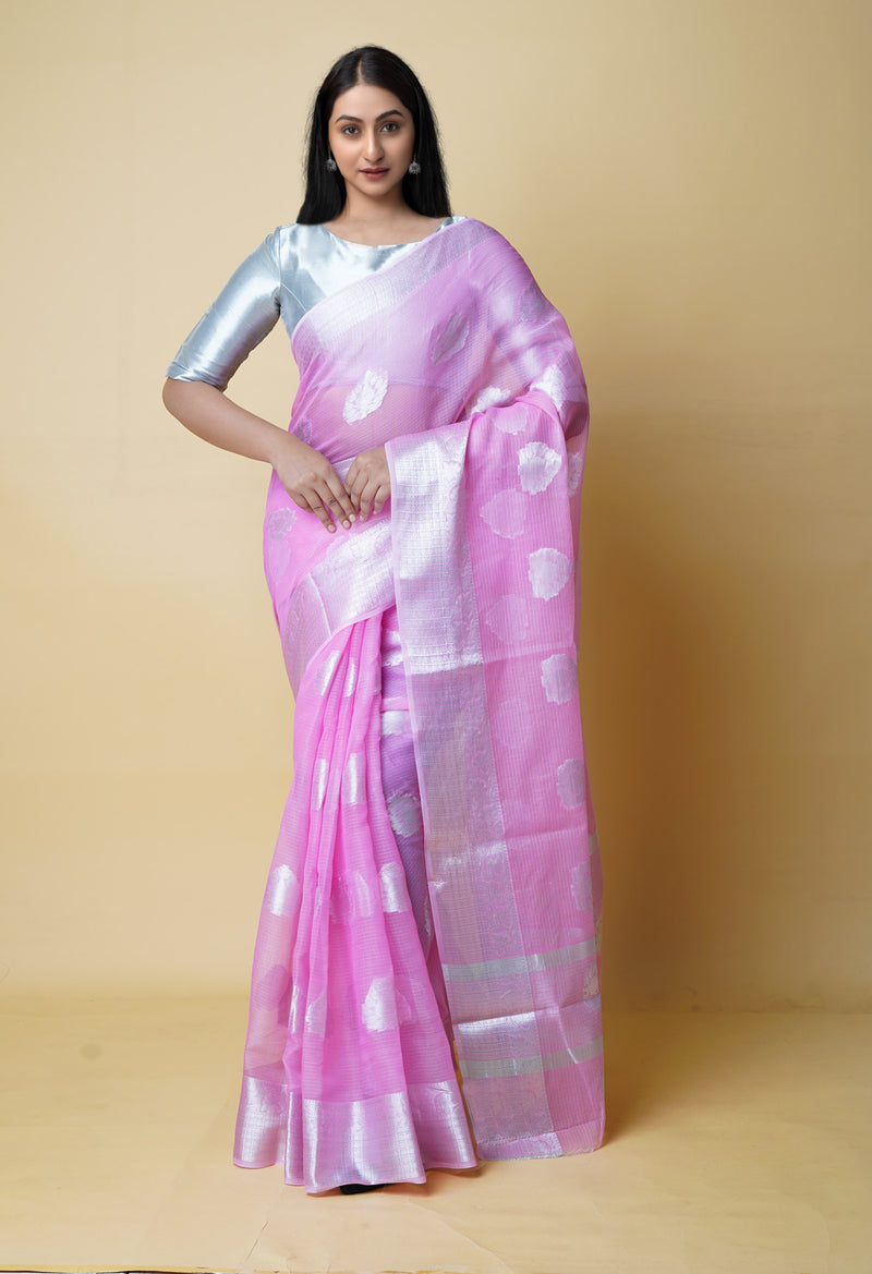 Pink Pure  Banarasi Kota Cotton Saree-UNM73062