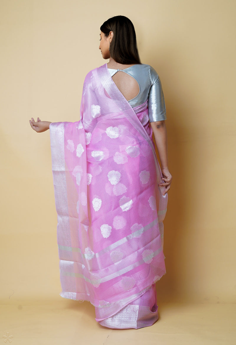 Pink Pure  Banarasi Kota Cotton Saree-UNM73062