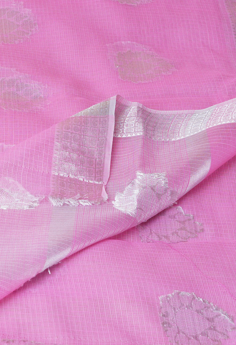 Pink Pure  Banarasi Kota Cotton Saree-UNM73062