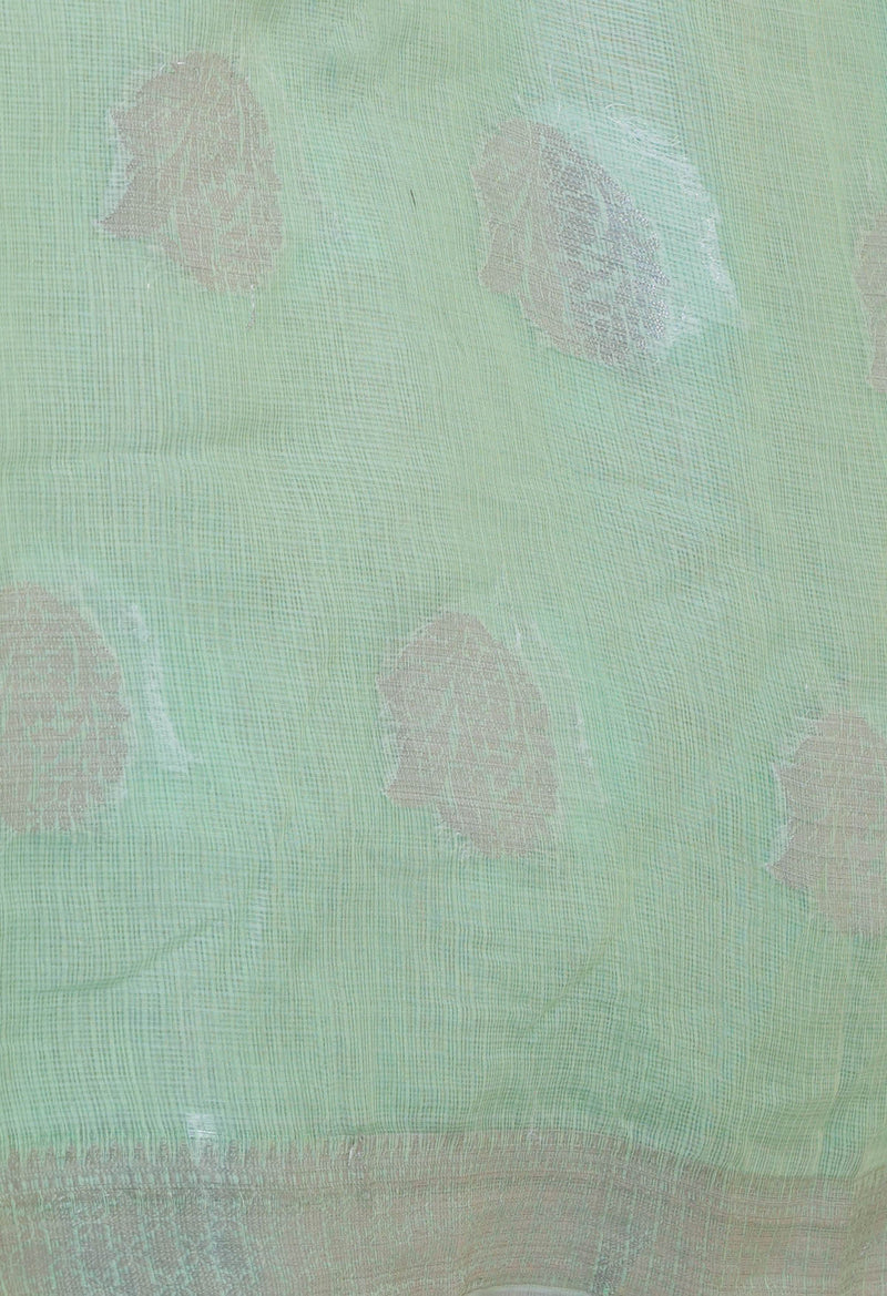 Green Pure  Banarasi Kota Cotton Saree-UNM73064