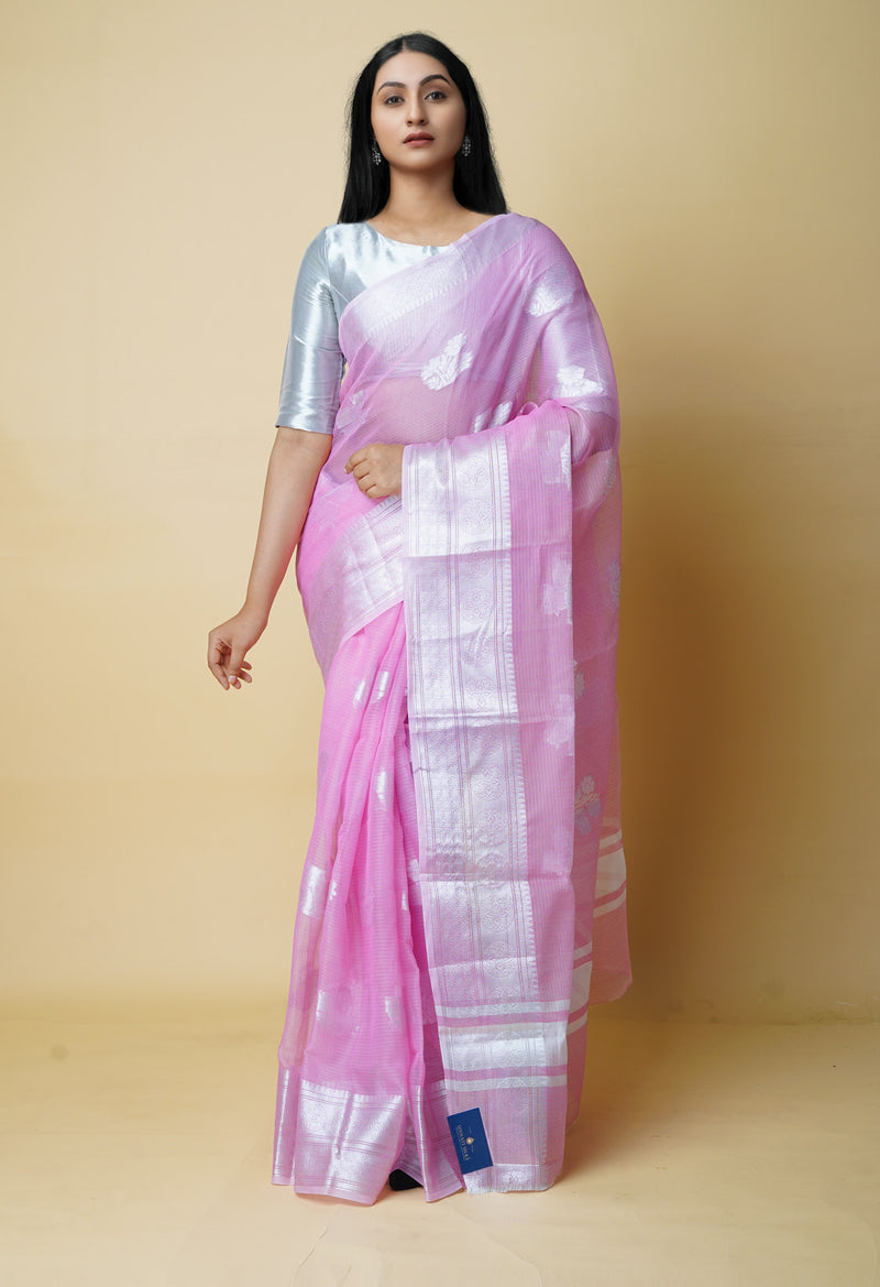 Pink Pure  Banarasi Kota Cotton Saree-UNM73083