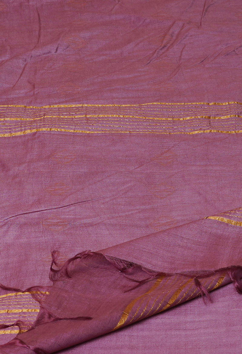 Grape Wine Red  Chanderi Sico Saree-UNM73199