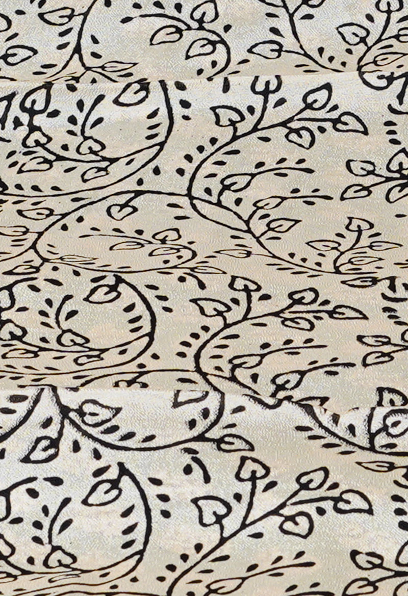 Green Pure  Bagru Printed Chiffon Silk Saree-UNM73268