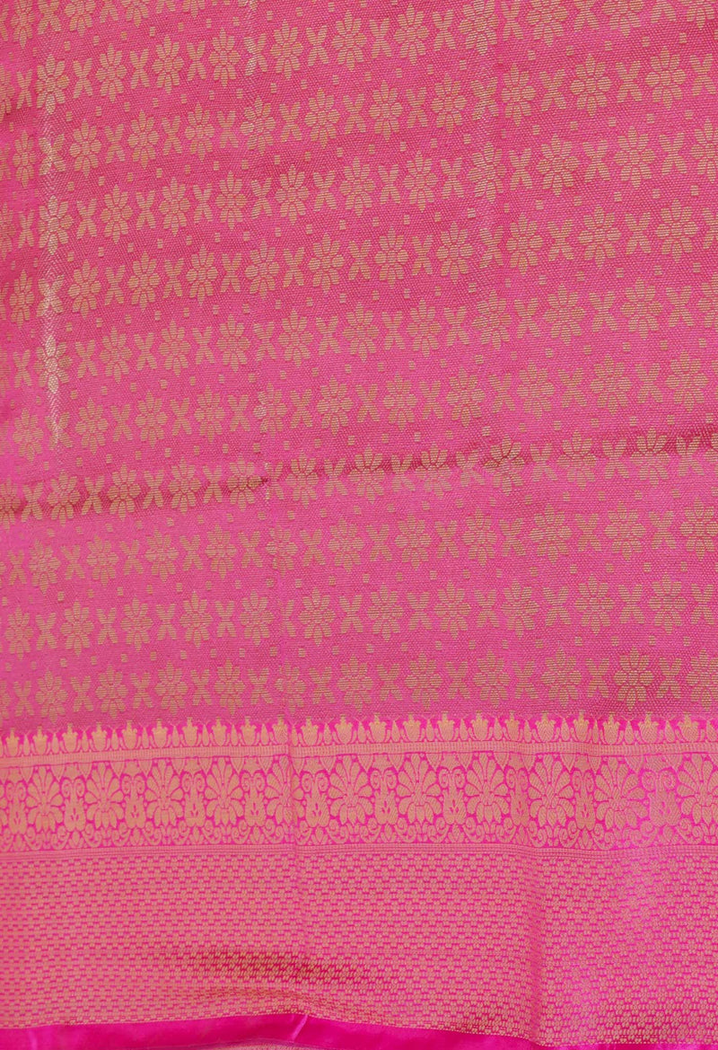 Grey  Brocade Banarasi Sico Saree-UNM73371