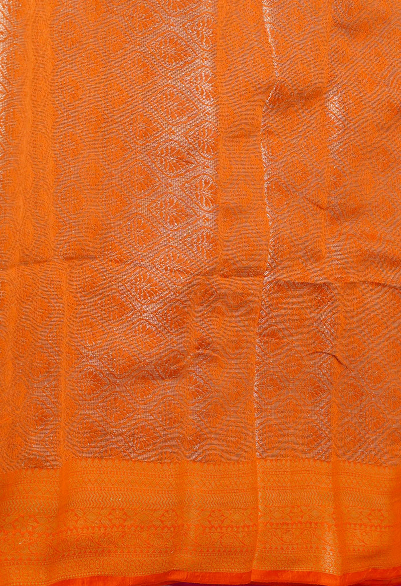 Red  Brocade Banarasi Sico Saree-UNM73376