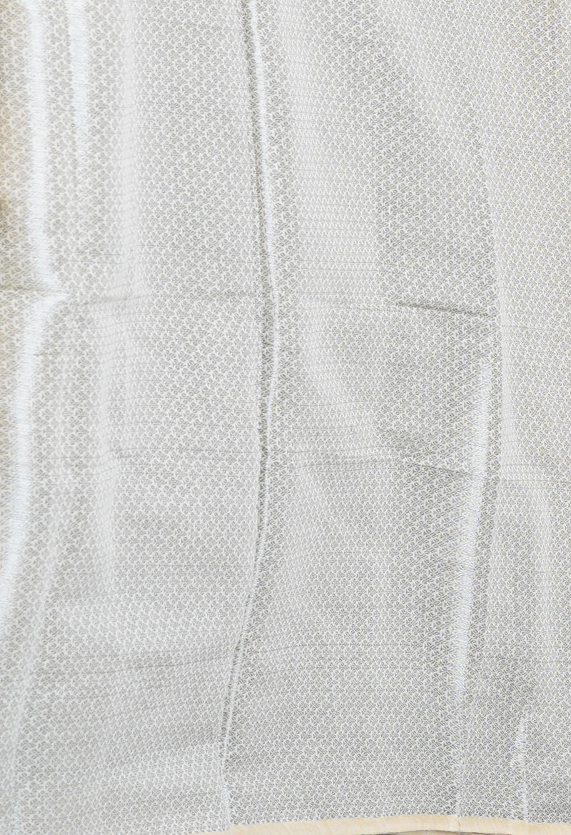 Cream  Banarasi Chanderi Sico Saree-UNM73391