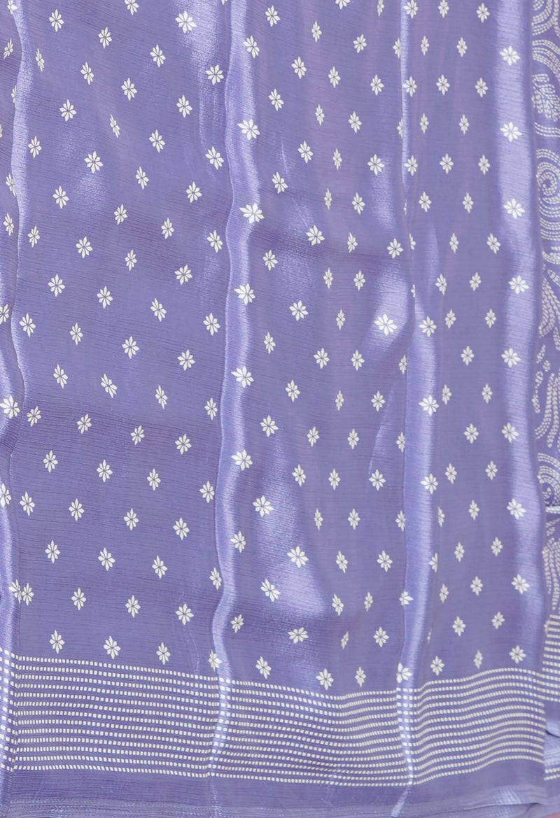 Blue Pure  Block Printed Soft Silk Saree-UNM73431