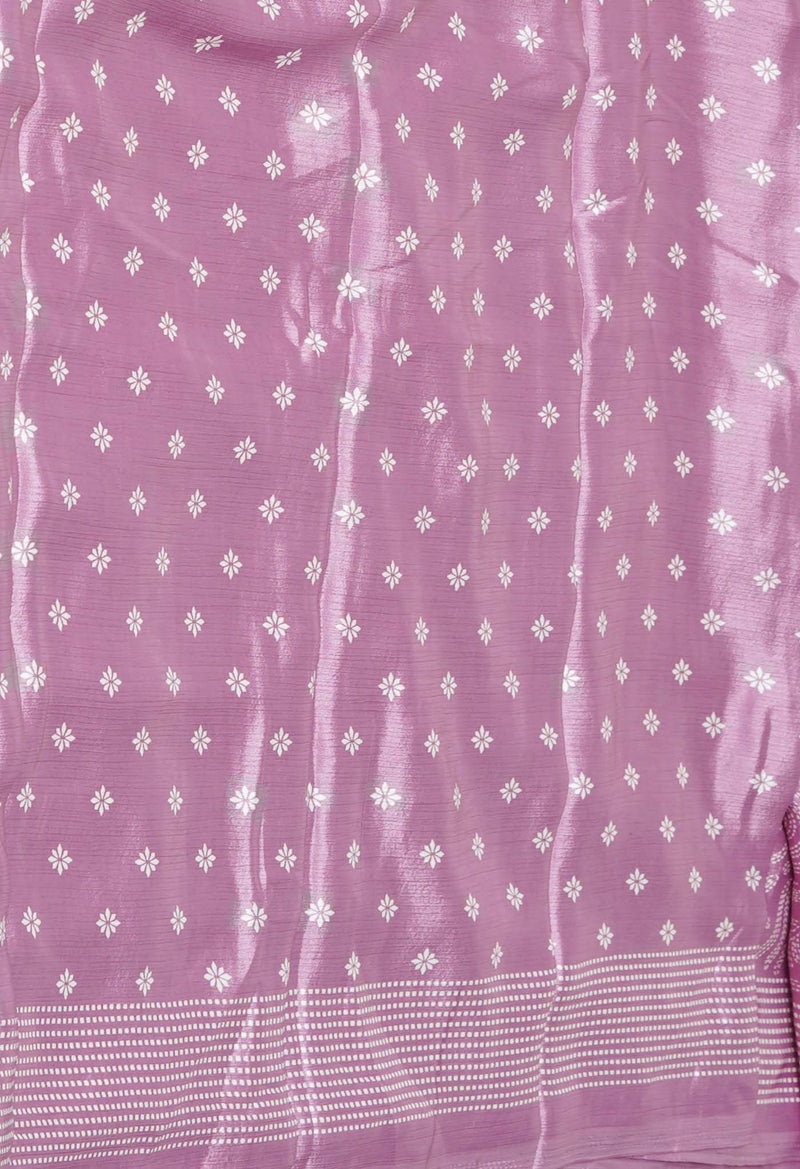 Royal Purple Pure  Block Printed Soft Silk Saree-UNM73437