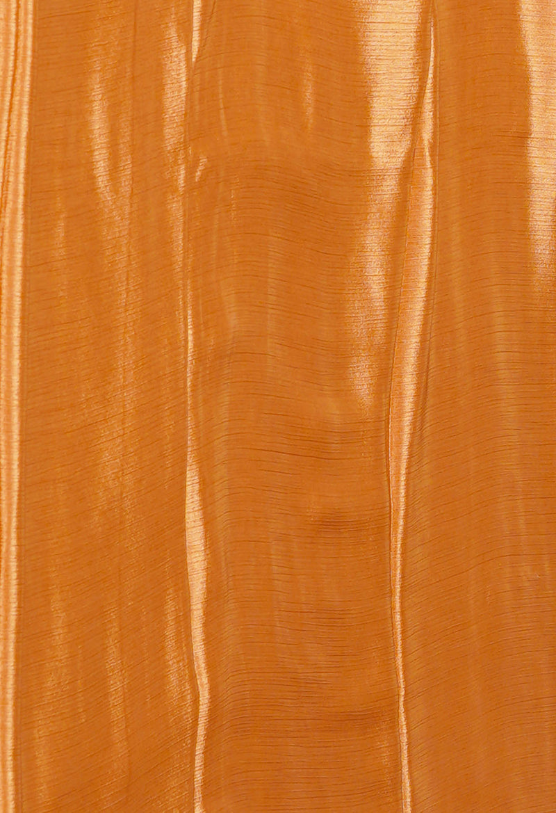 Light Brown Pure  Block Printed Soft Silk Saree-UNM73445