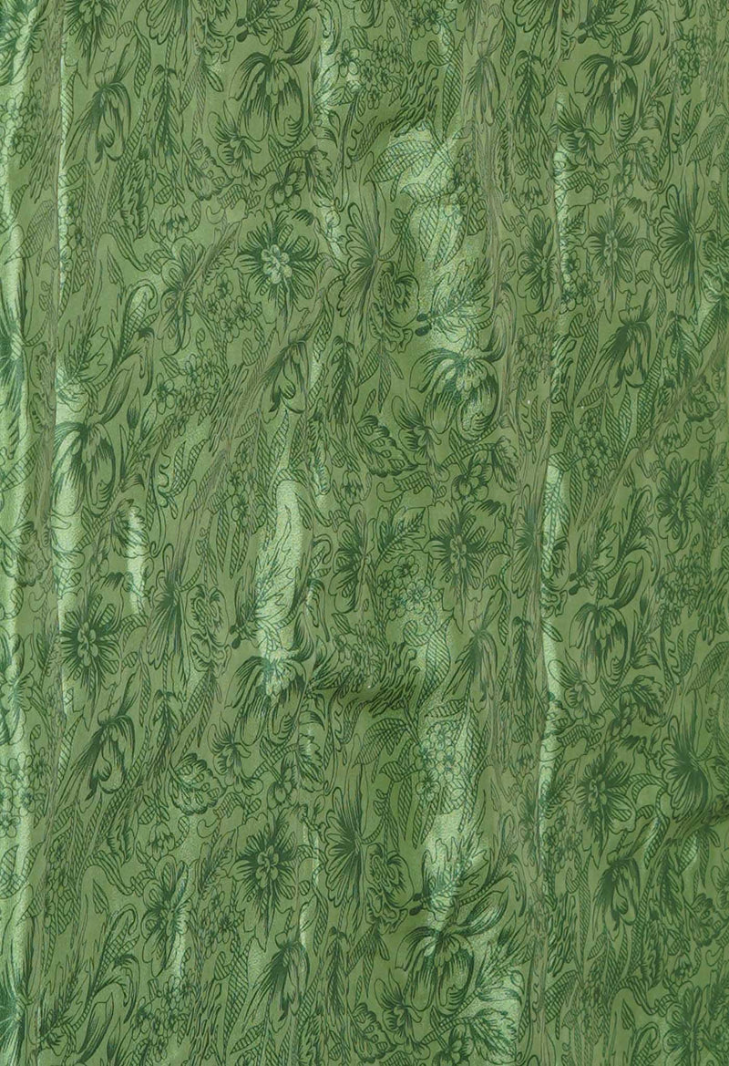 Green Pure  Block Printed Soft Silk Saree-UNM73467