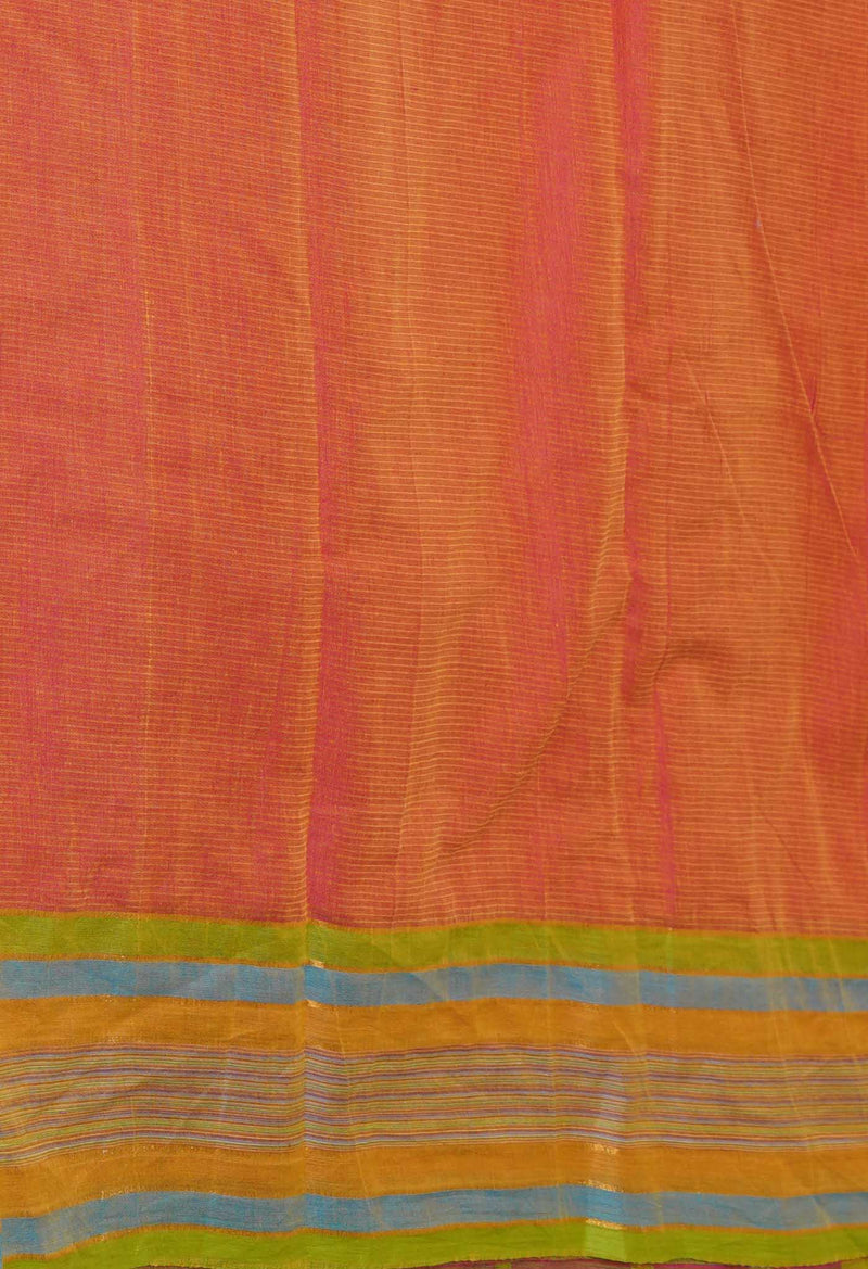 Pink Pure Mangalgiri Cotton Saree-UNM73485