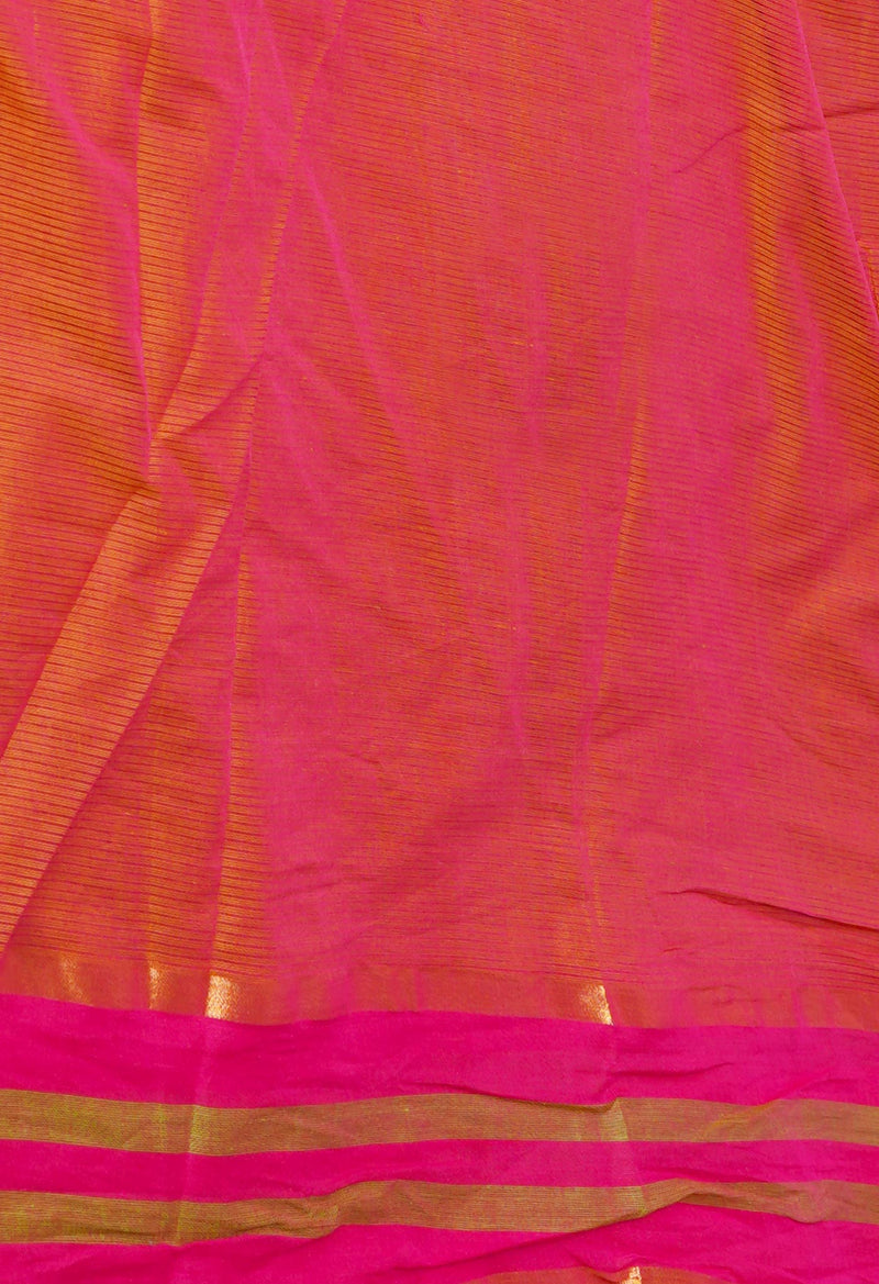Dark Gold Brown Pure Mangalgiri Cotton Saree-UNM73492
