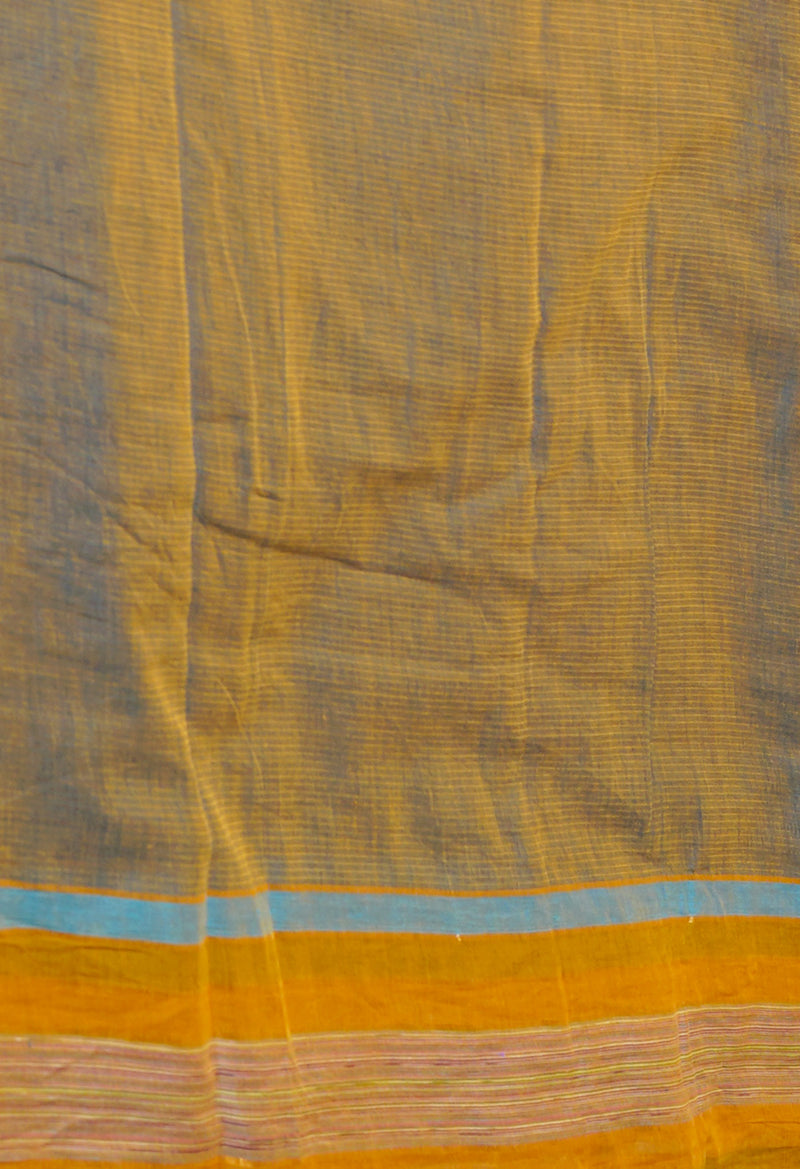 Blue Pure Mangalgiri Cotton Saree-UNM73496