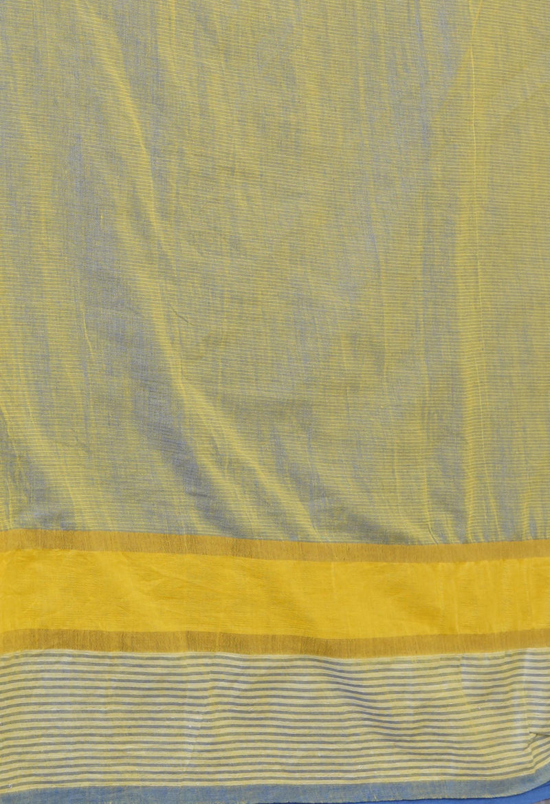 Blue Pure Mangalgiri Cotton Saree-UNM73499