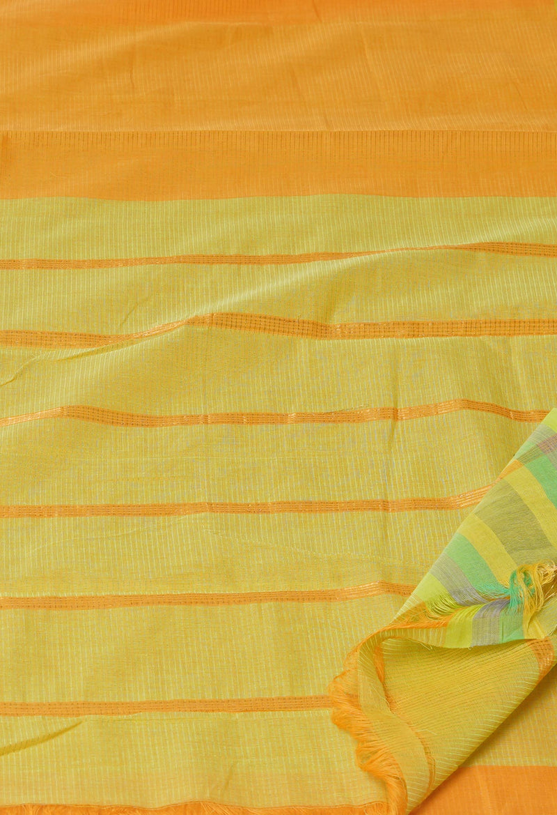 Orange Pure Mangalgiri Cotton Saree-UNM73506
