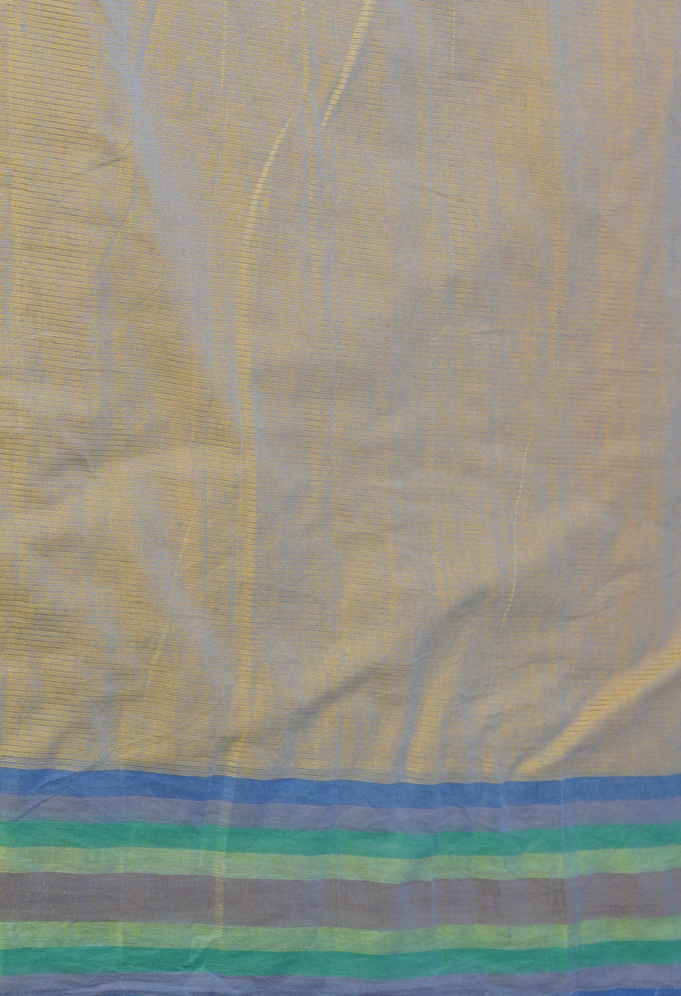 Yellow Pure Mangalgiri Cotton Saree