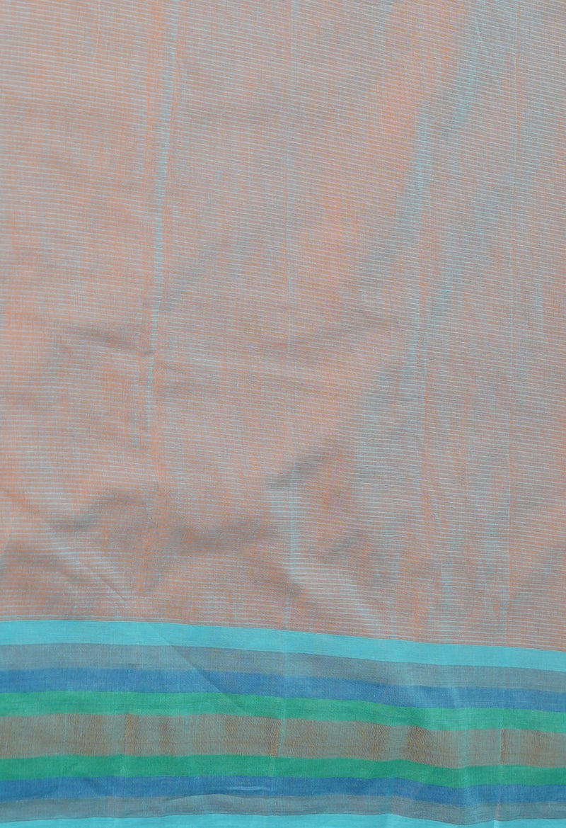 Orange Pure Mangalgiri Cotton Saree-UNM73510
