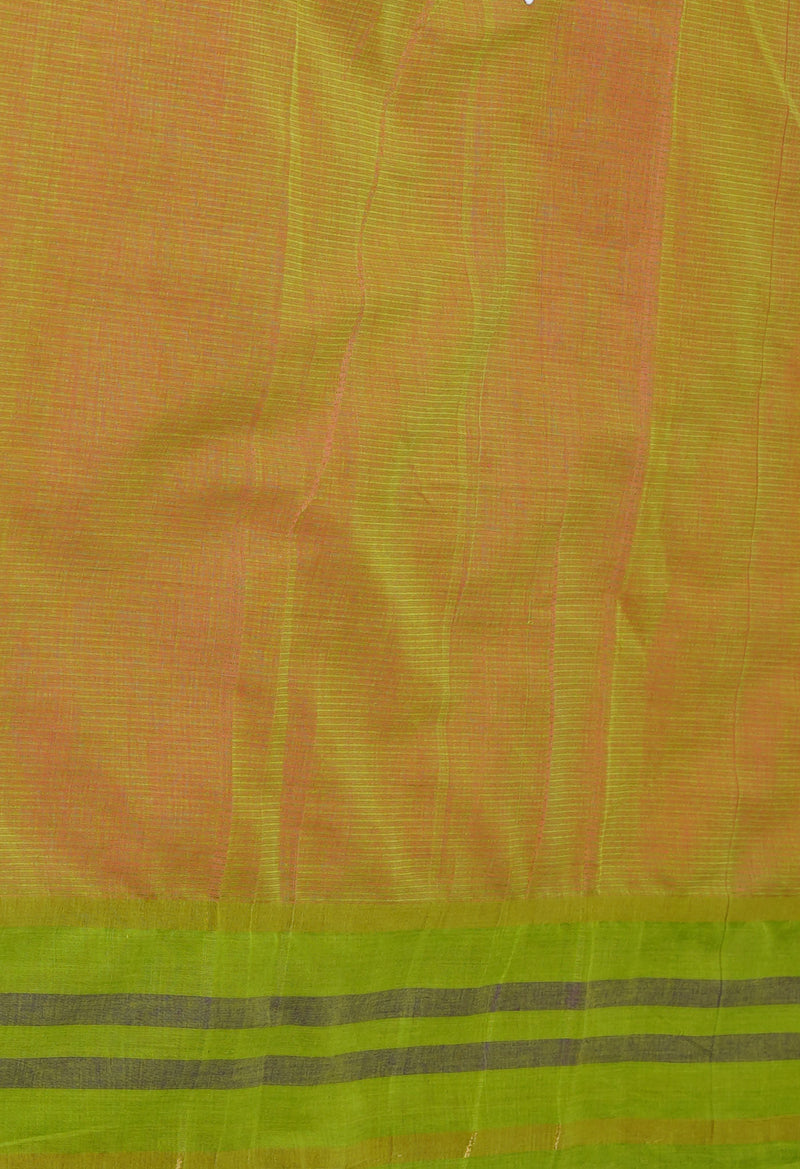 Salmon Pink Pure Mangalgiri Cotton Saree-UNM73521