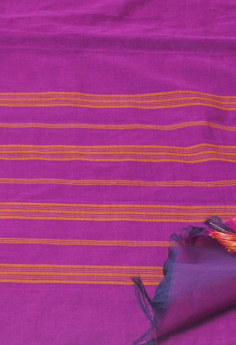 Violet Pure  Pavani Handcrafted Kanchi Cotton Saree-UNM73604