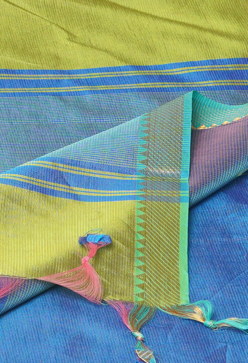 Green  Plain Mangalagiri Soft Silk Saree-UNM73639