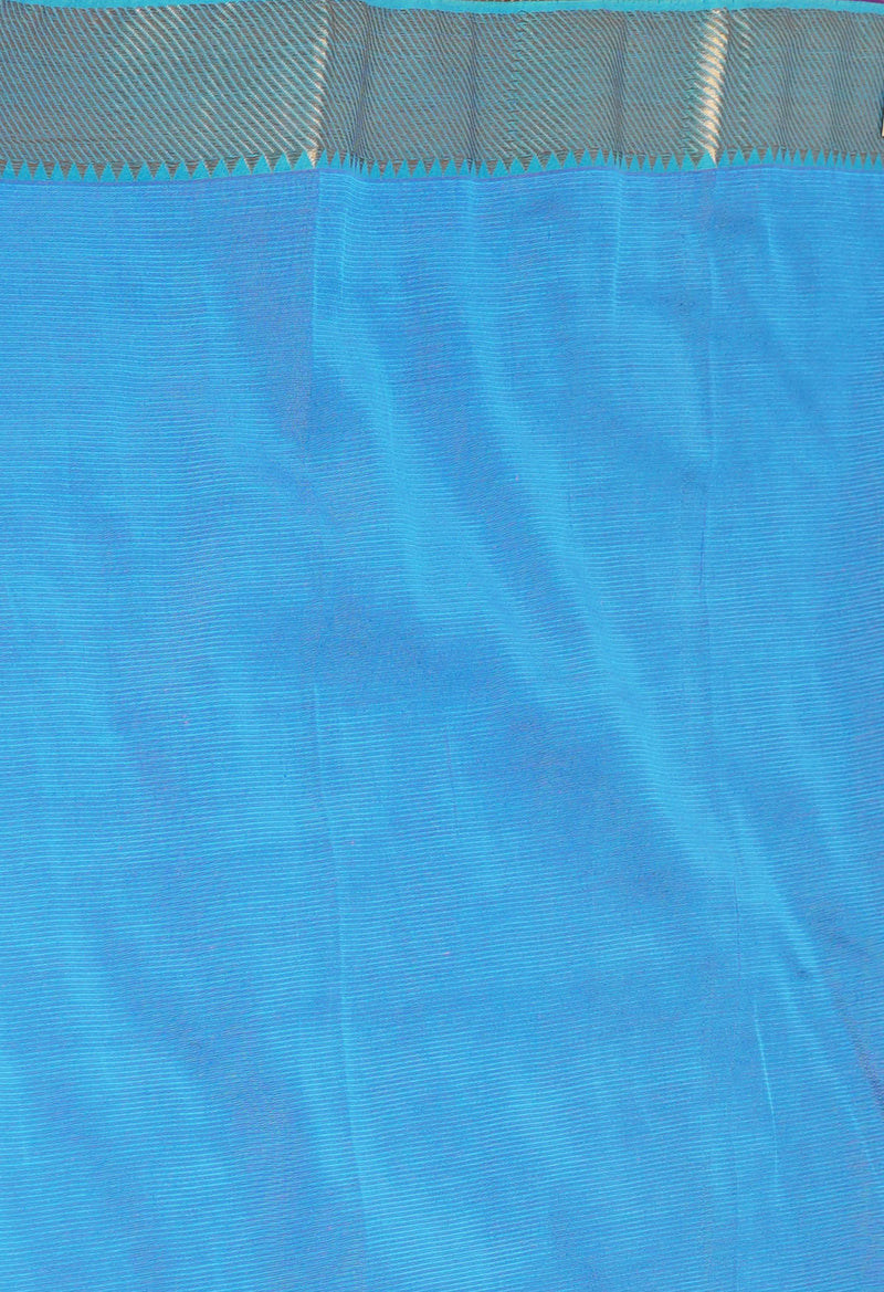 Green  Plain Mangalagiri Soft Silk Saree-UNM73639