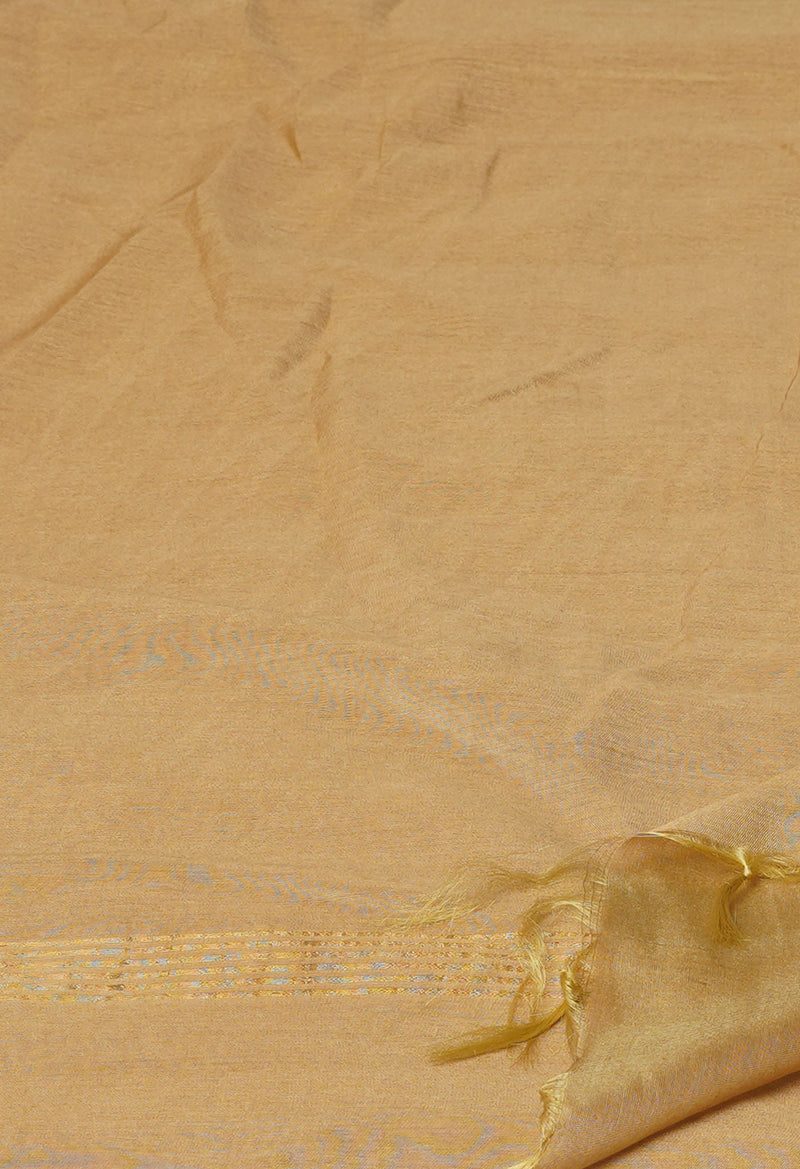 Brown  Plain Chanderi Sico Saree-UNM73650