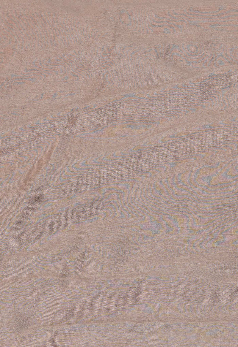 Brown  Plain Chanderi Sico Saree-UNM73653