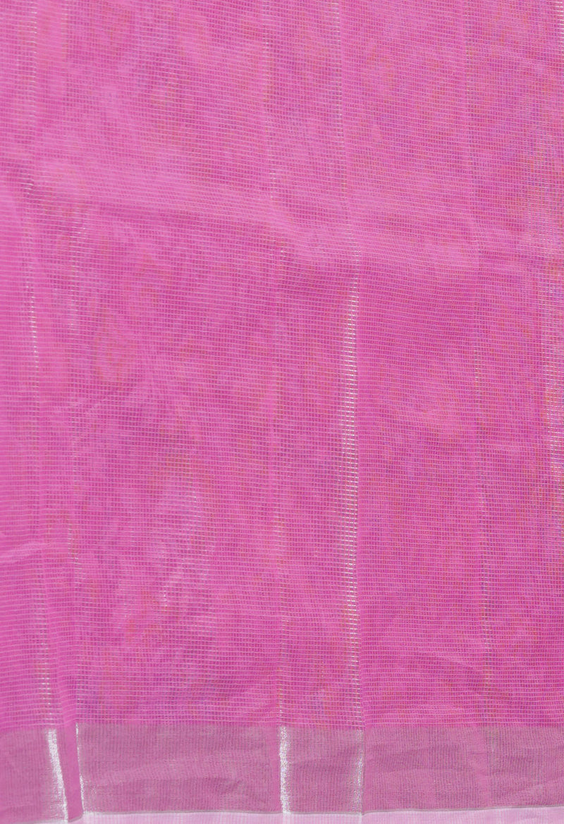 Pink Pure  Block Printed Kota Cotton Saree-UNM73671
