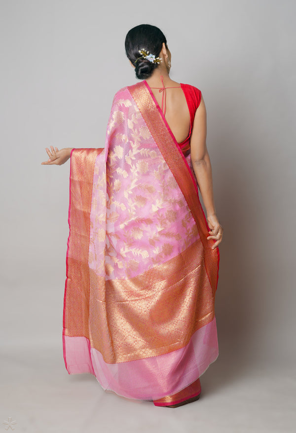 Pink Pure  Banarasi Kota Cotton Saree-UNM73706