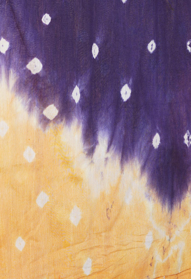 PurplePeach  Tie And Dye Shibori Sico Saree-UNM73719