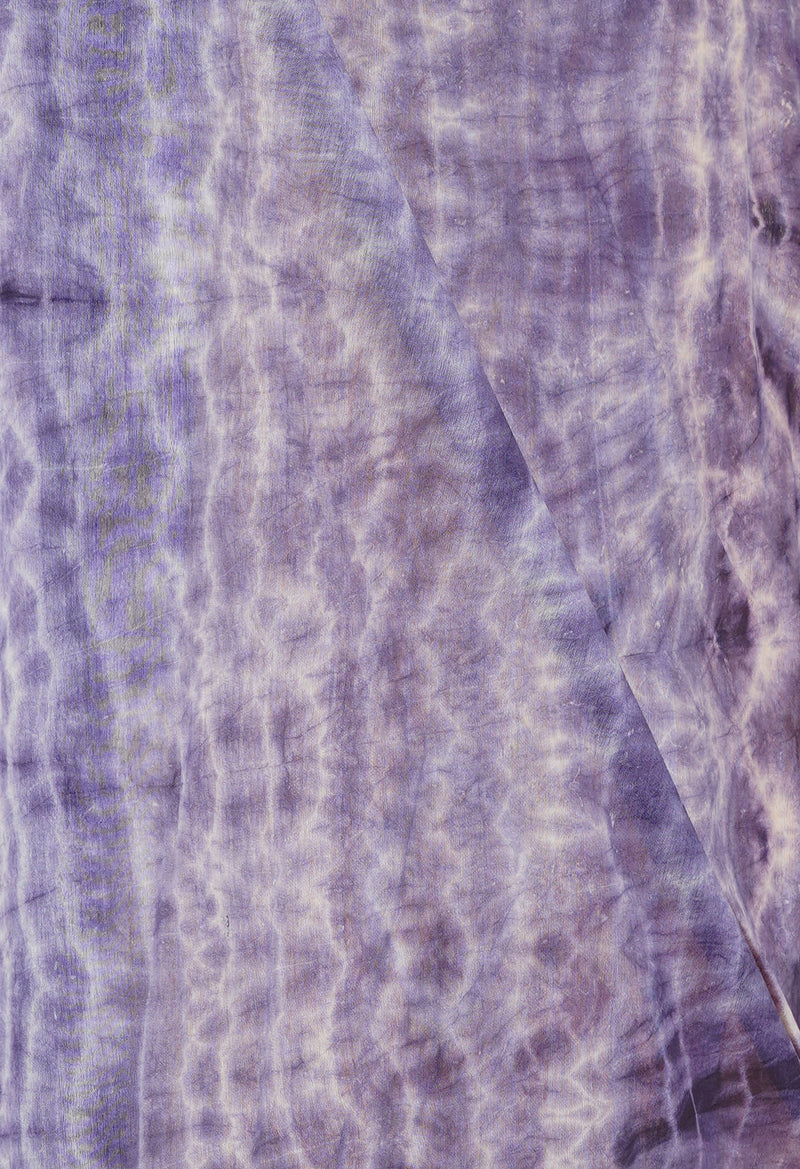 Cream  Tie And Dye Shibori Sico Saree-UNM73728