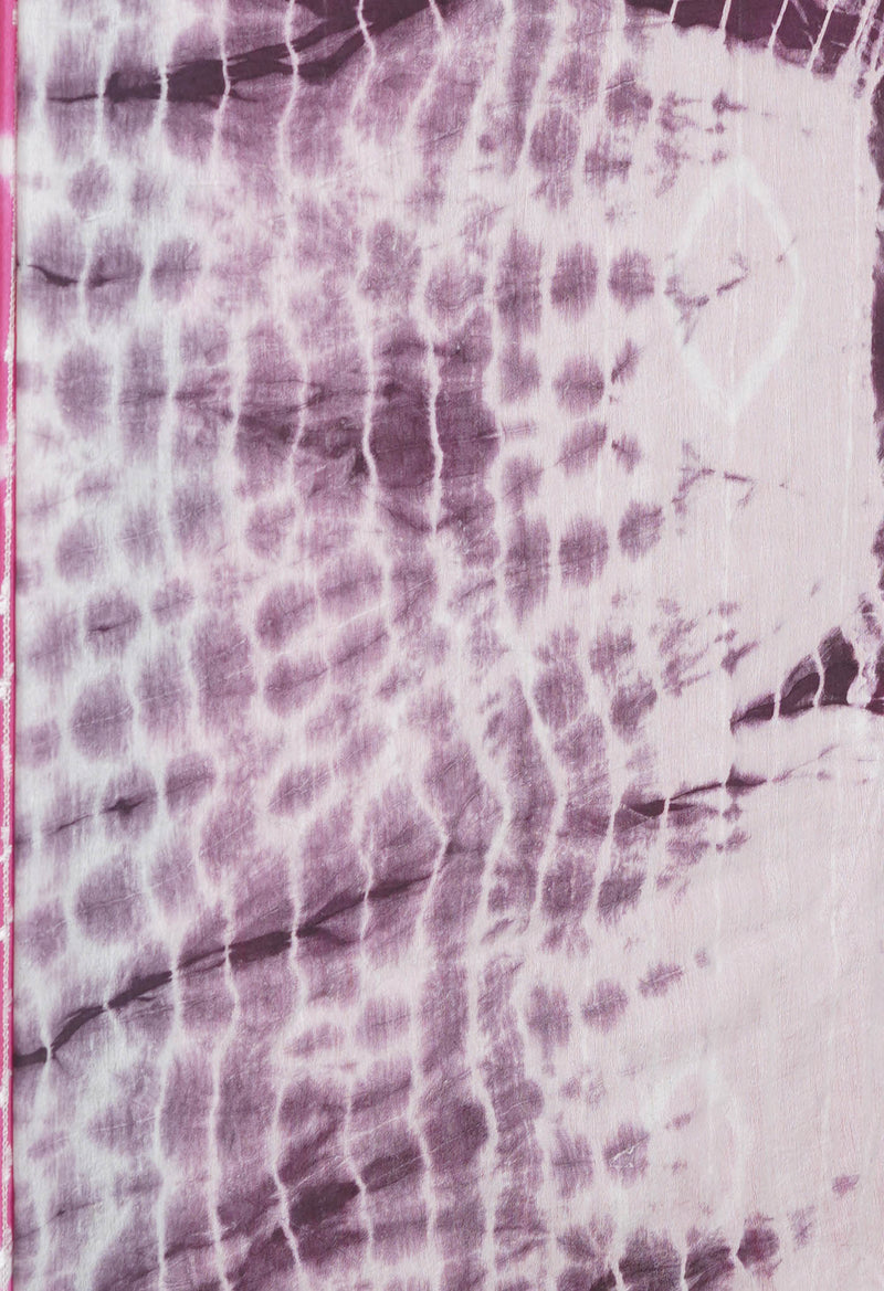 Pink  Tie And Dye Shibori Sico Saree-UNM73733