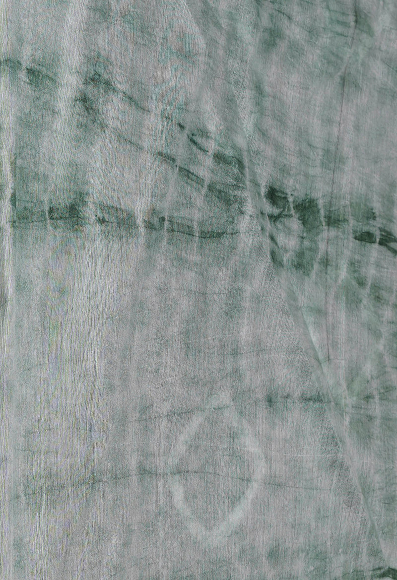 Brown  Tie And Dye Shibori Sico Saree-UNM73734