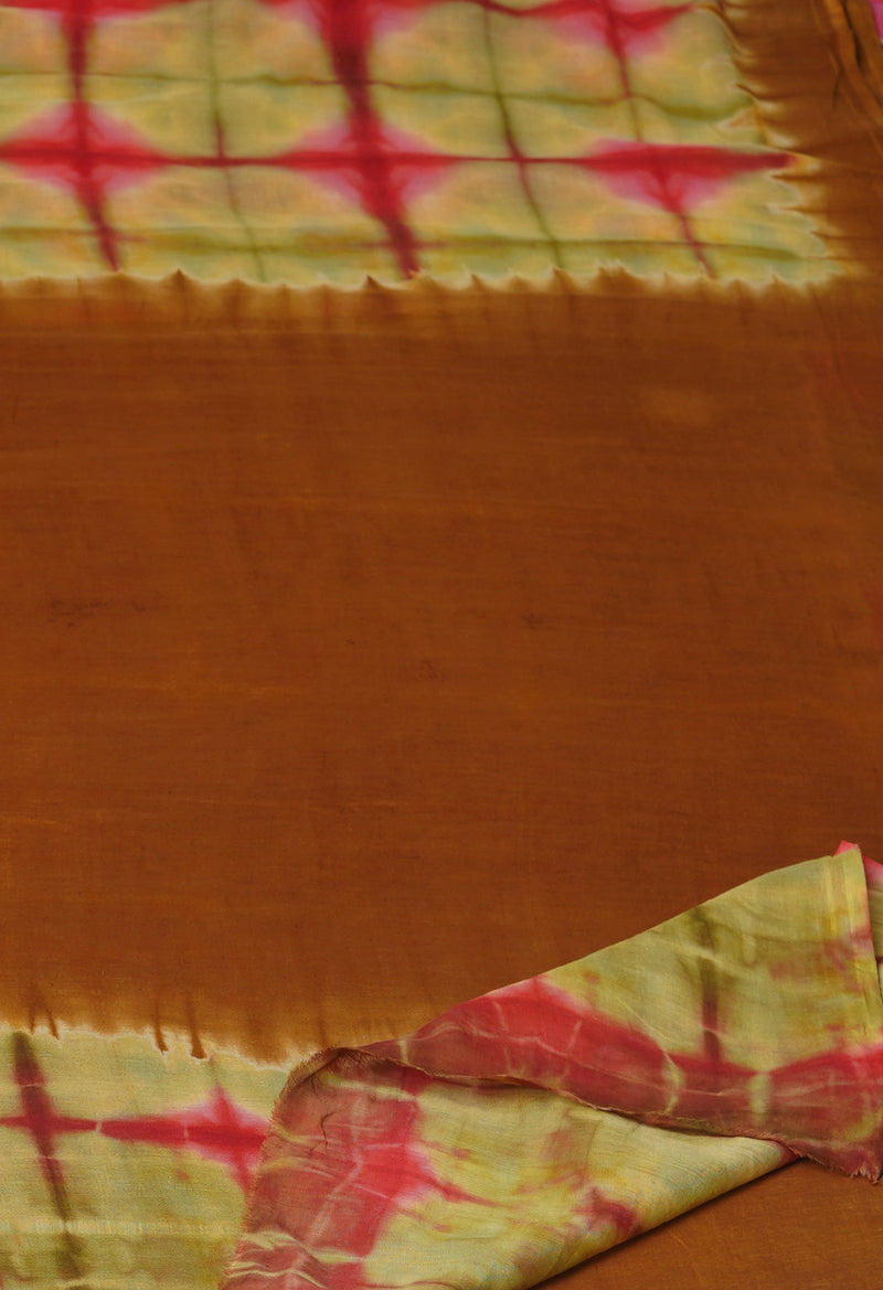 Multi Pure  Shibori Printed Superfine Mulmul Cotton Saree-UNM73783